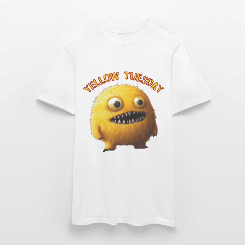 Yellow Tuesday – Funky, Not Blue, T-shirt herr - vit