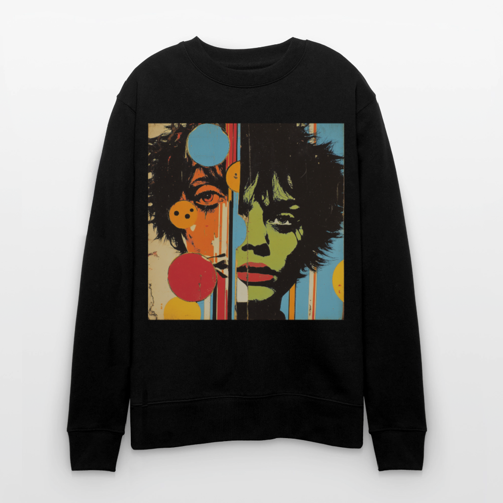 Split Faces, Ekologisk sweatshirt CHANGER unisex från Stanley/Stella - svart