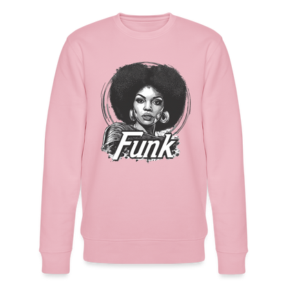 Funk Queen: Power in Motion (transparent bakgrund), Ekologisk sweatshirt CHANGER unisex från Stanley/Stella - ljusrosa