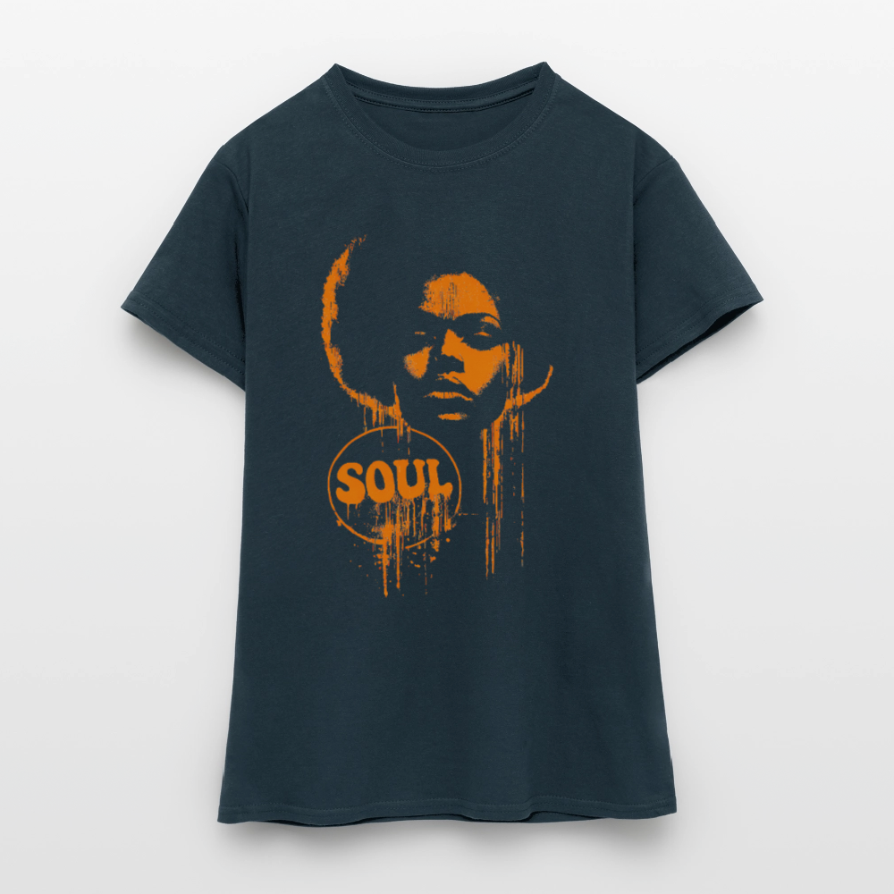 SOUL GLOW, T-shirt dam - marinblå