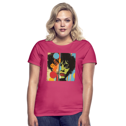 Split Faces, T-shirt dam - azalea