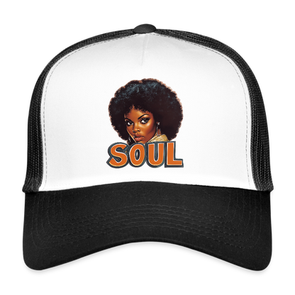 Soulful Vibes, Trucker Cap - vit/svart