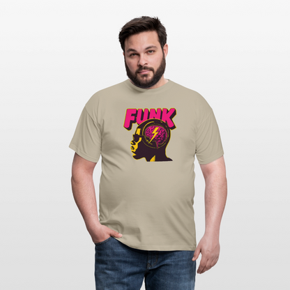 Funk Head, T-shirt herr - sandbeige