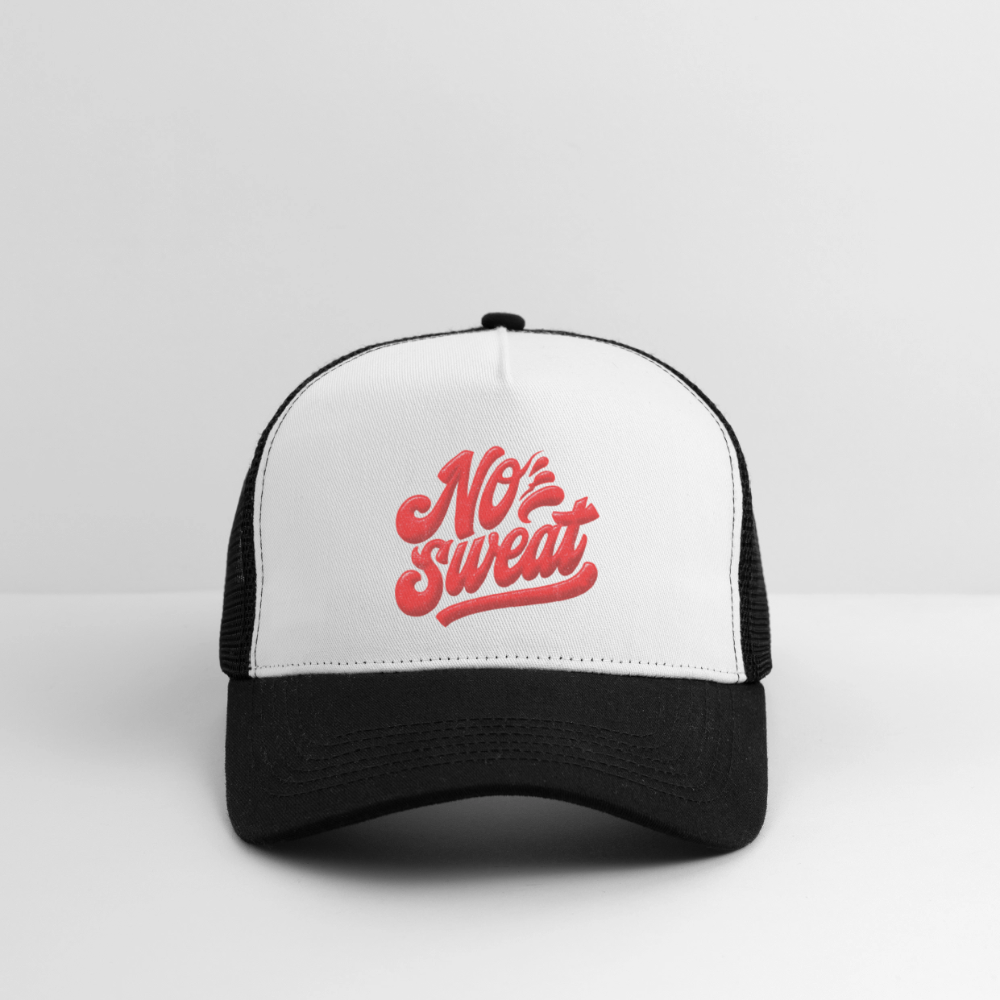 No Sweat, Trucker Cap - vit/svart