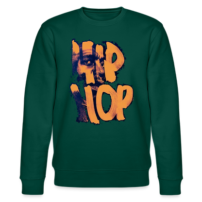 Raised on Boom Bap, Ekologisk sweatshirt CHANGER unisex från Stanley/Stella - skogsgrön