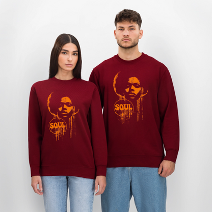 SOUL GLOW, Ekologisk sweatshirt CHANGER unisex från Stanley/Stella - vinröd