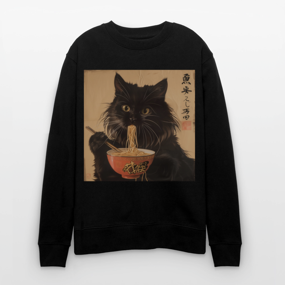 Kejsarens Katt och Ramens Hemlighet, Ekologisk sweatshirt CHANGER unisex från Stanley/Stella - svart