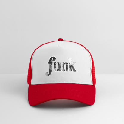 Funk Vibes, Trucker Cap - vit/röd