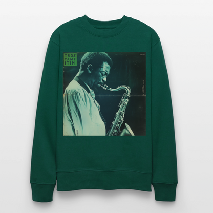 Gåtfull figur i jazzens underground, Ekologisk sweatshirt CHANGER unisex från Stanley/Stella - skogsgrön