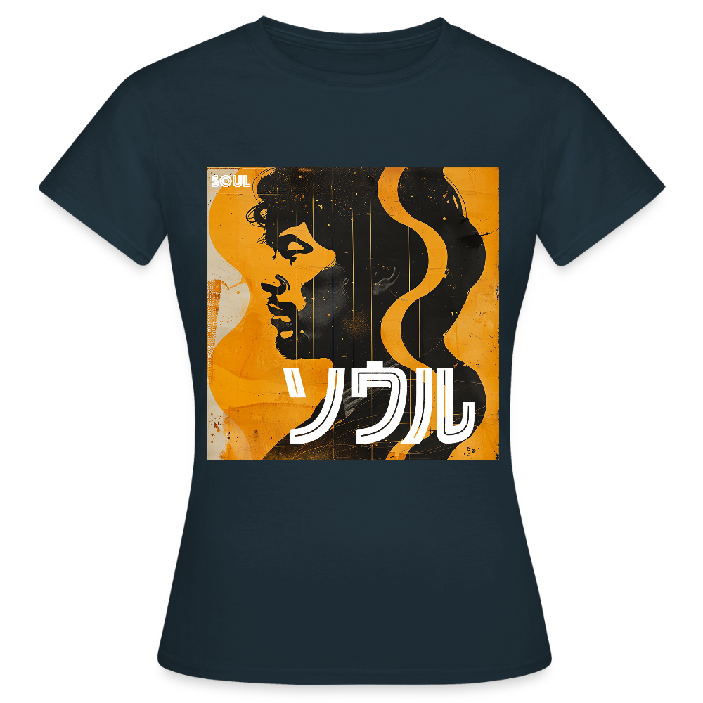 Nippon Grooves, T-shirt dam - marinblå