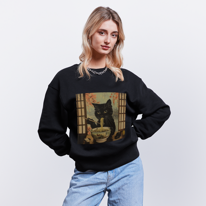 Ramenkatt, Ekologisk oversizetröja RADDER unisex från Stanley/Stella - svart