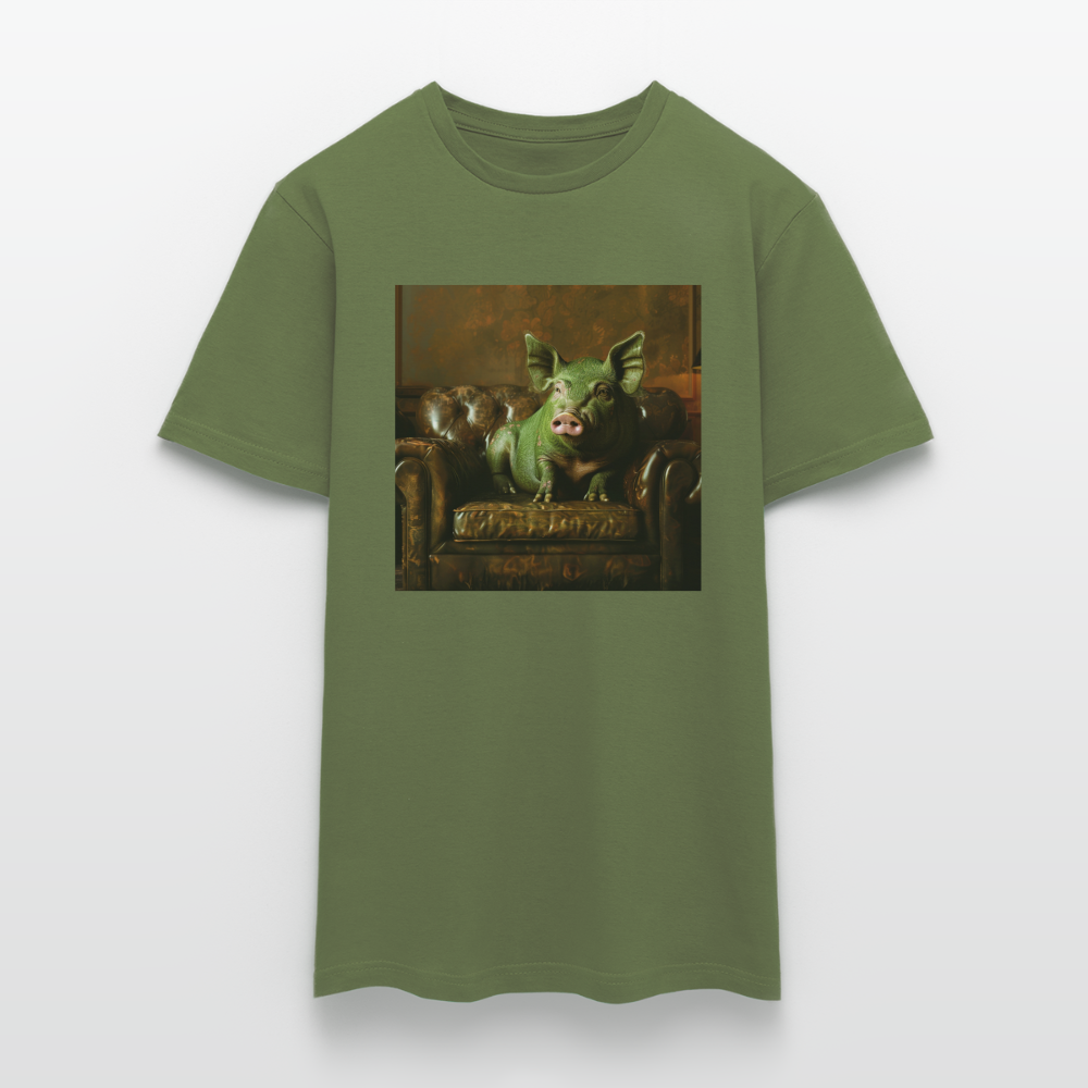 Grön Elegans, T-shirt herr - Militärgrön