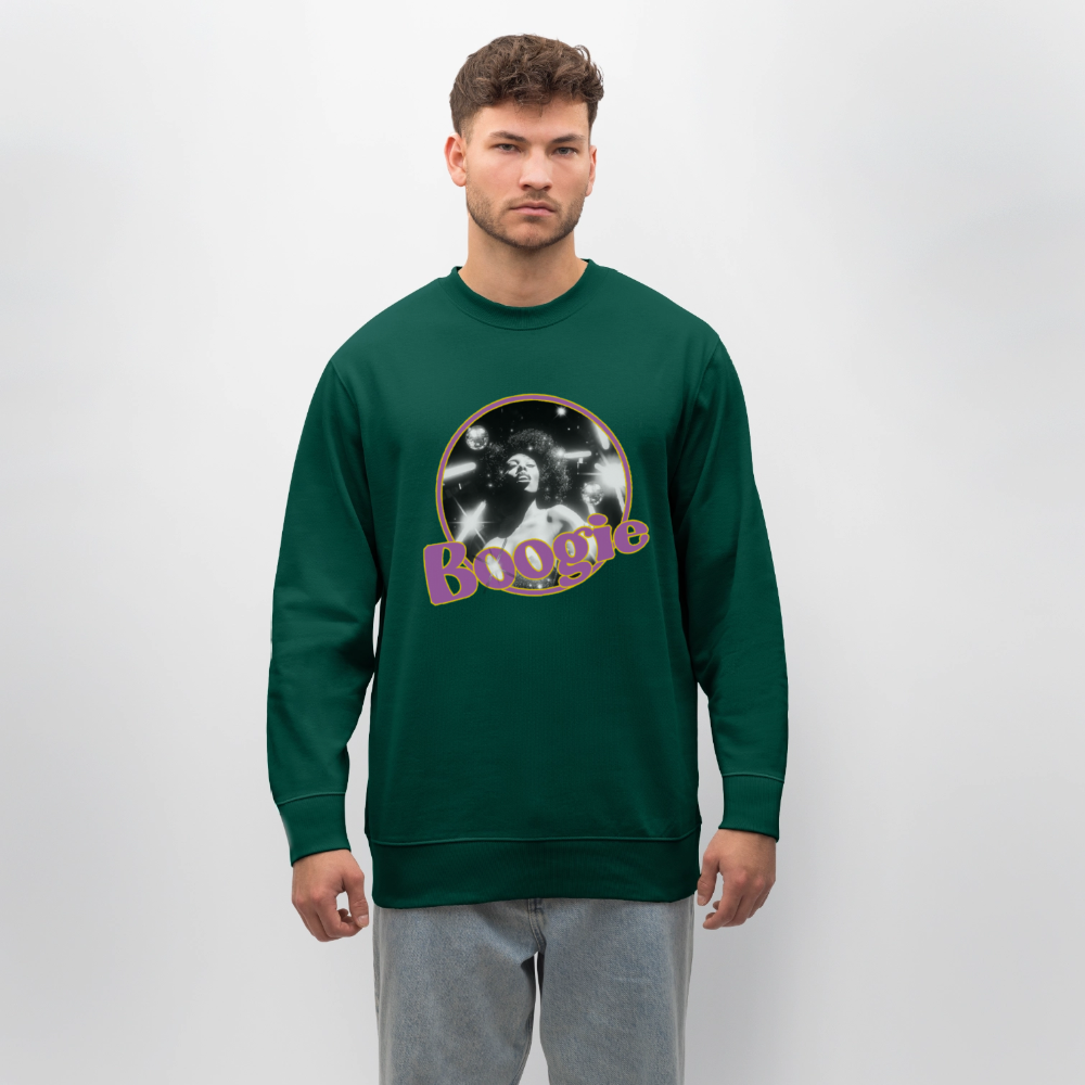 Electric Groove, Ekologisk sweatshirt CHANGER unisex från Stanley/Stella - skogsgrön