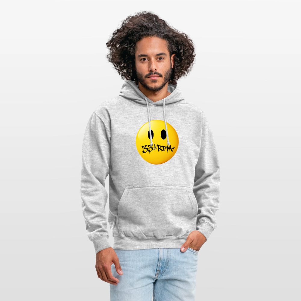 Turntable Grin, Luvtröja unisex - ljusgråmelerad