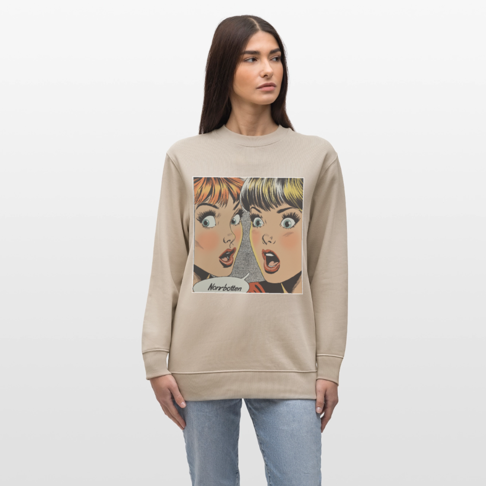 Förvånade röster från norr, Ekologisk sweatshirt CHANGER unisex från Stanley/Stella - beige