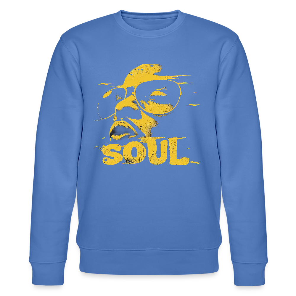 Funky Soul sweatshirt i blå — funk och soul streetwear från Acceso