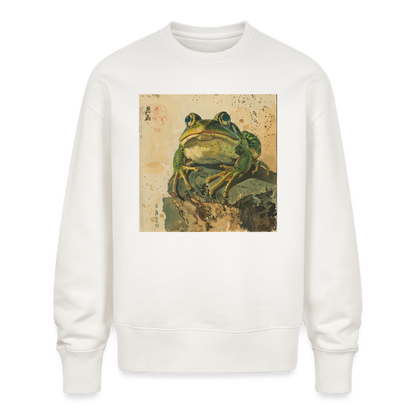 Grodan i Skymningen, Ekologisk oversizetröja RADDER unisex från Stanley/Stella - OFF WHITE