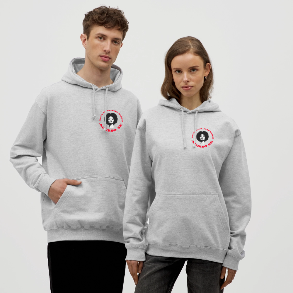 Where Music Lives – Powered by Acceso Family (small print), Luvtröja unisex - ljusgråmelerad