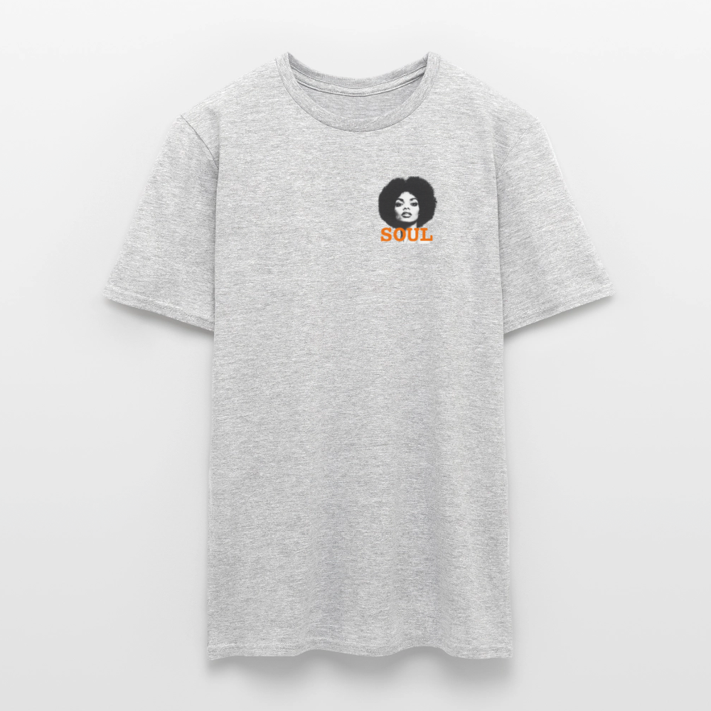 T-shirt unisex - Litet brösttryck - Litet brösttryck - gråmelerad