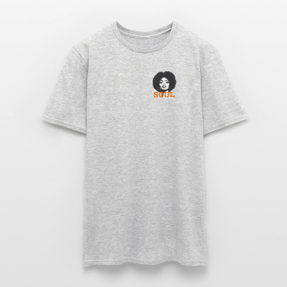 T-shirt unisex - Litet brösttryck - Litet brösttryck - gråmelerad