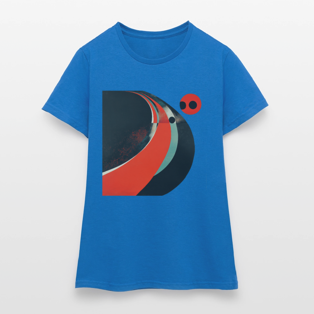 Distant Vinyl Dreams, T-shirt dam - royalblå