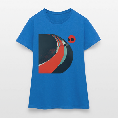 Distant Vinyl Dreams, T-shirt dam - royalblå