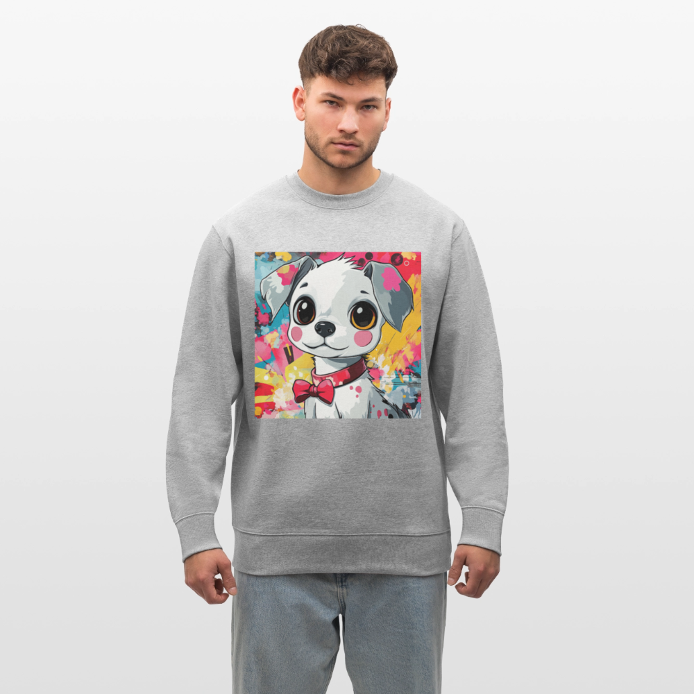 En vän eller fiende?, Ekologisk sweatshirt CHANGER unisex från Stanley/Stella - gråmelerad