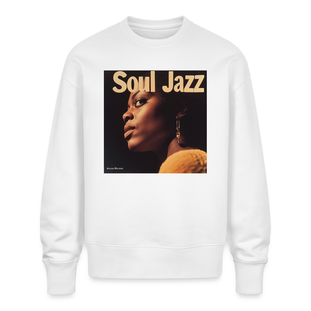 Acceso's Soul Groove: Jazz with a Beat, Ekologisk oversizetröja RADDER unisex från Stanley/Stella - vit