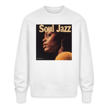 Acceso's Soul Groove: Jazz with a Beat, Ekologisk oversizetröja RADDER unisex från Stanley/Stella - vit