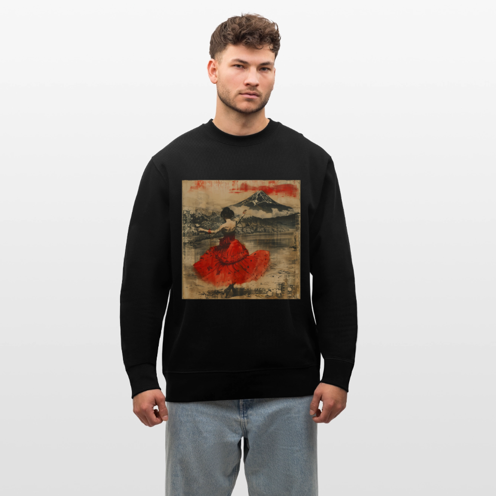 Flamenco i Solens Land, Ekologisk sweatshirt CHANGER unisex från Stanley/Stella - svart