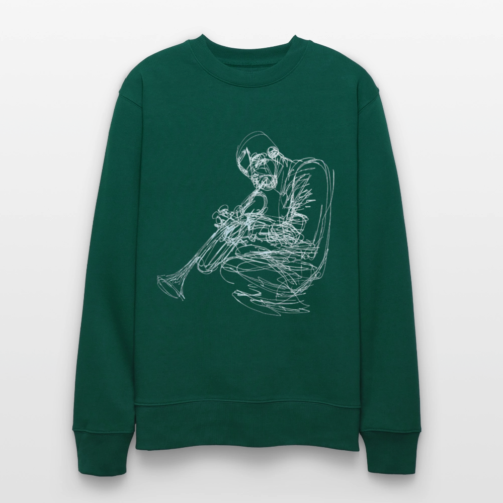 Contours of Jazz, Ekologisk sweatshirt CHANGER unisex från Stanley/Stella - skogsgrön