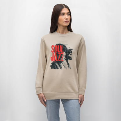 The Essence of Soul Jazz, Ekologisk sweatshirt CHANGER unisex från Stanley/Stella - beige
