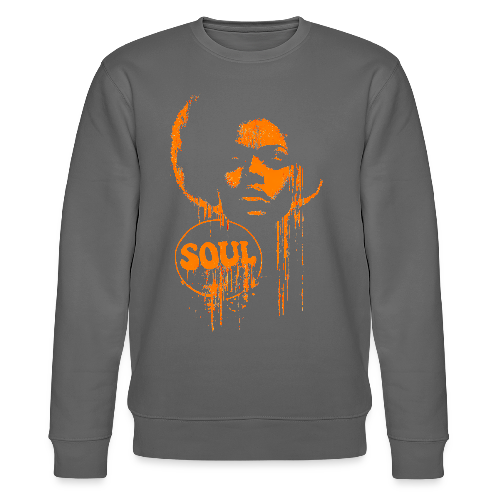 SOUL GLOW, Ekologisk sweatshirt CHANGER unisex från Stanley/Stella - kolgrå