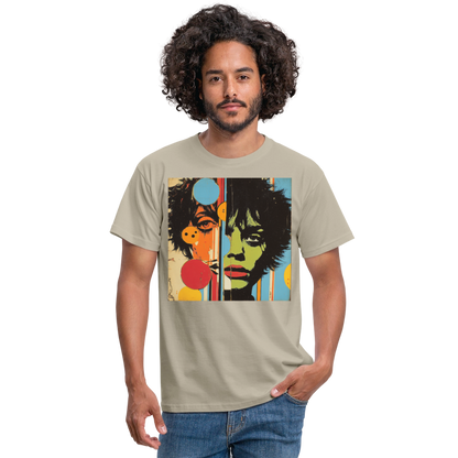 Split Faces, T-shirt herr - sandbeige