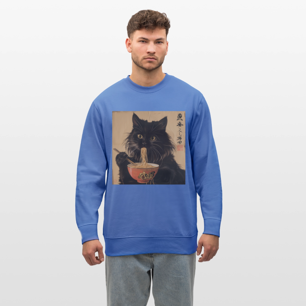 Kejsarens Katt och Ramens Hemlighet, Ekologisk sweatshirt CHANGER unisex från Stanley/Stella - blå