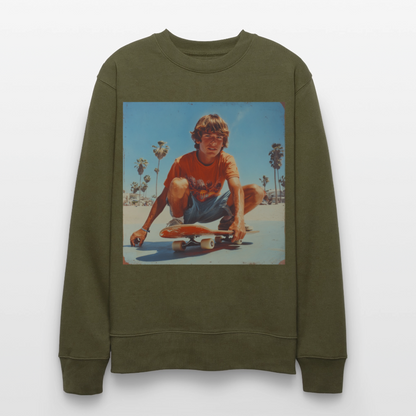 Sunset Vibes, 70s Style, Ekologisk sweatshirt CHANGER unisex från Stanley/Stella - kaki