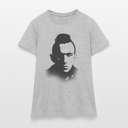 Stencil of Rebellion, T-shirt dam - gråmelerad