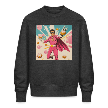 Frosting-Fury, Ekologisk oversizetröja RADDER unisex från Stanley/Stella - mörkgråmelerad