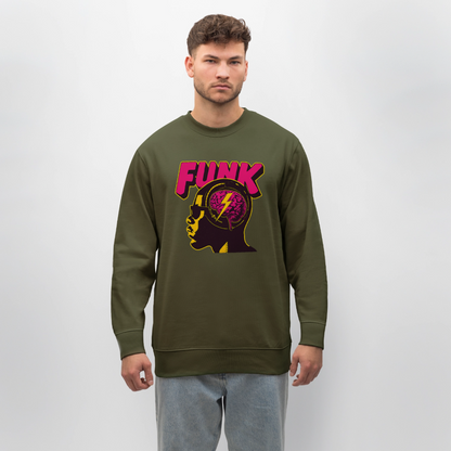 Funk Head, Ekologisk sweatshirt CHANGER unisex från Stanley/Stella - kaki