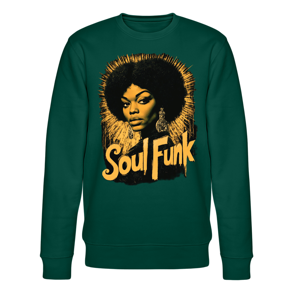 Soul Funk, Ekologisk sweatshirt CHANGER unisex från Stanley/Stella - skogsgrön