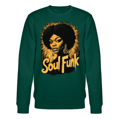 Soul Funk, Ekologisk sweatshirt CHANGER unisex från Stanley/Stella - skogsgrön