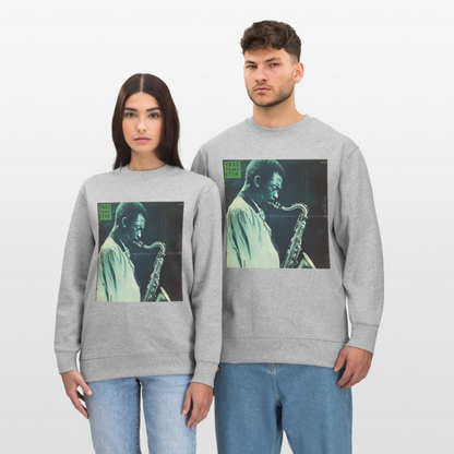 Gåtfull figur i jazzens underground, Ekologisk sweatshirt CHANGER unisex från Stanley/Stella - gråmelerad