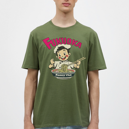 Fukuoka Ramen Club, T-shirt herr - Militärgrön