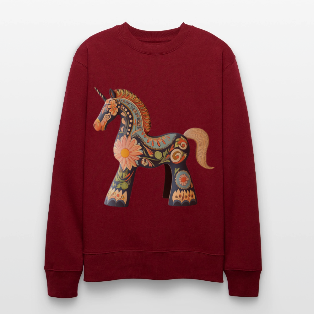 Färger av magi, Ekologisk sweatshirt CHANGER unisex från Stanley/Stella - vinröd