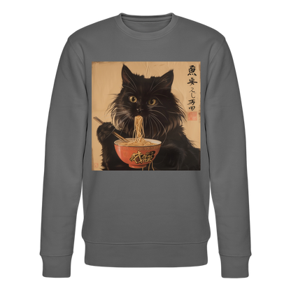 Kejsarens Katt och Ramens Hemlighet, Ekologisk sweatshirt CHANGER unisex från Stanley/Stella - kolgrå