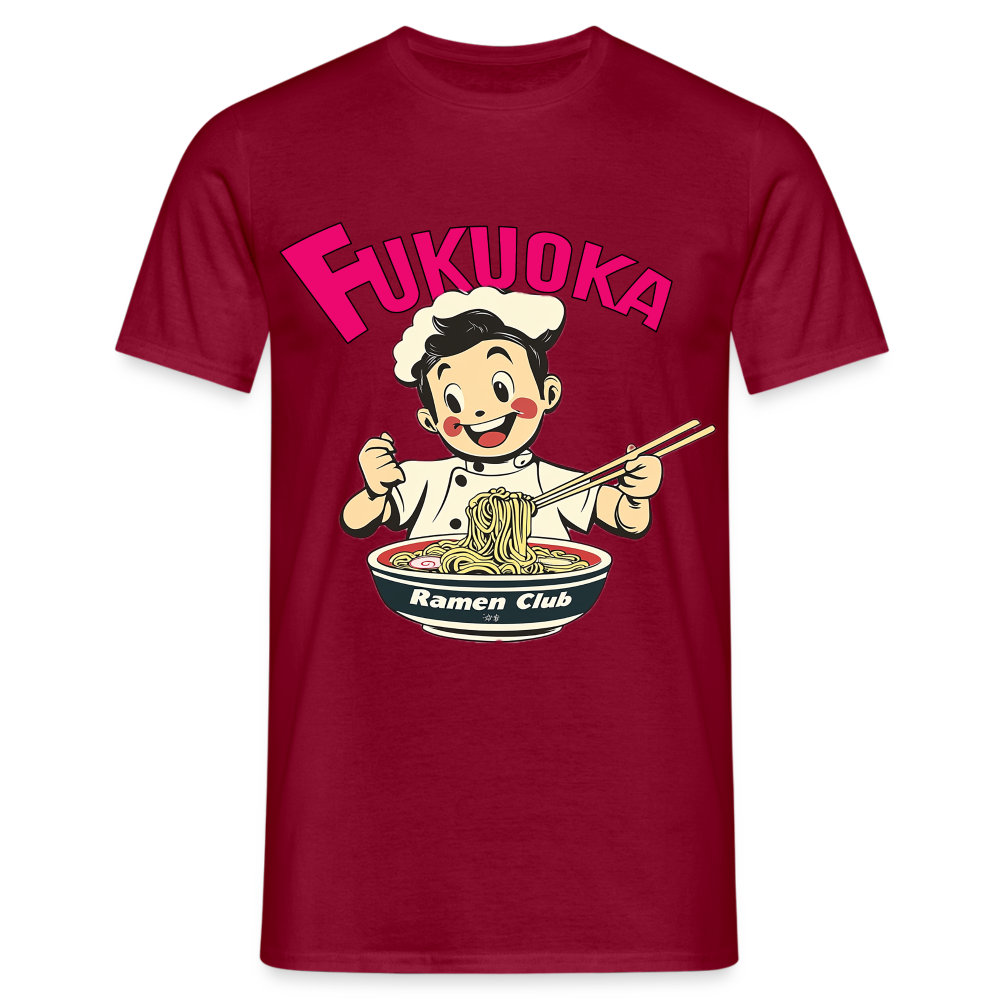 Fukuoka Ramen Club, T-shirt herr - tegelröd