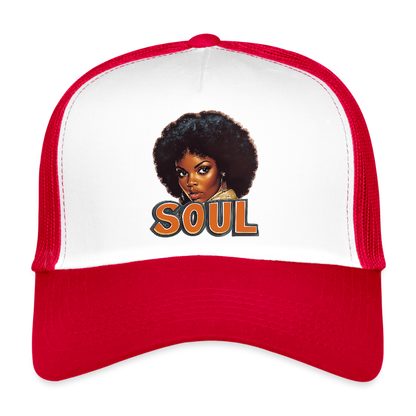 Soulful Vibes, Trucker Cap - vit/röd