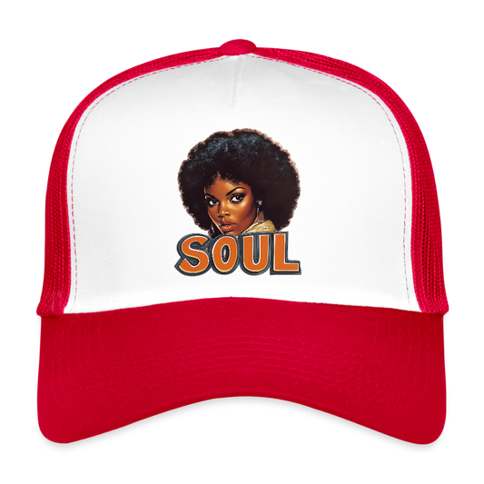 Soulful Vibes, Trucker Cap - vit/röd