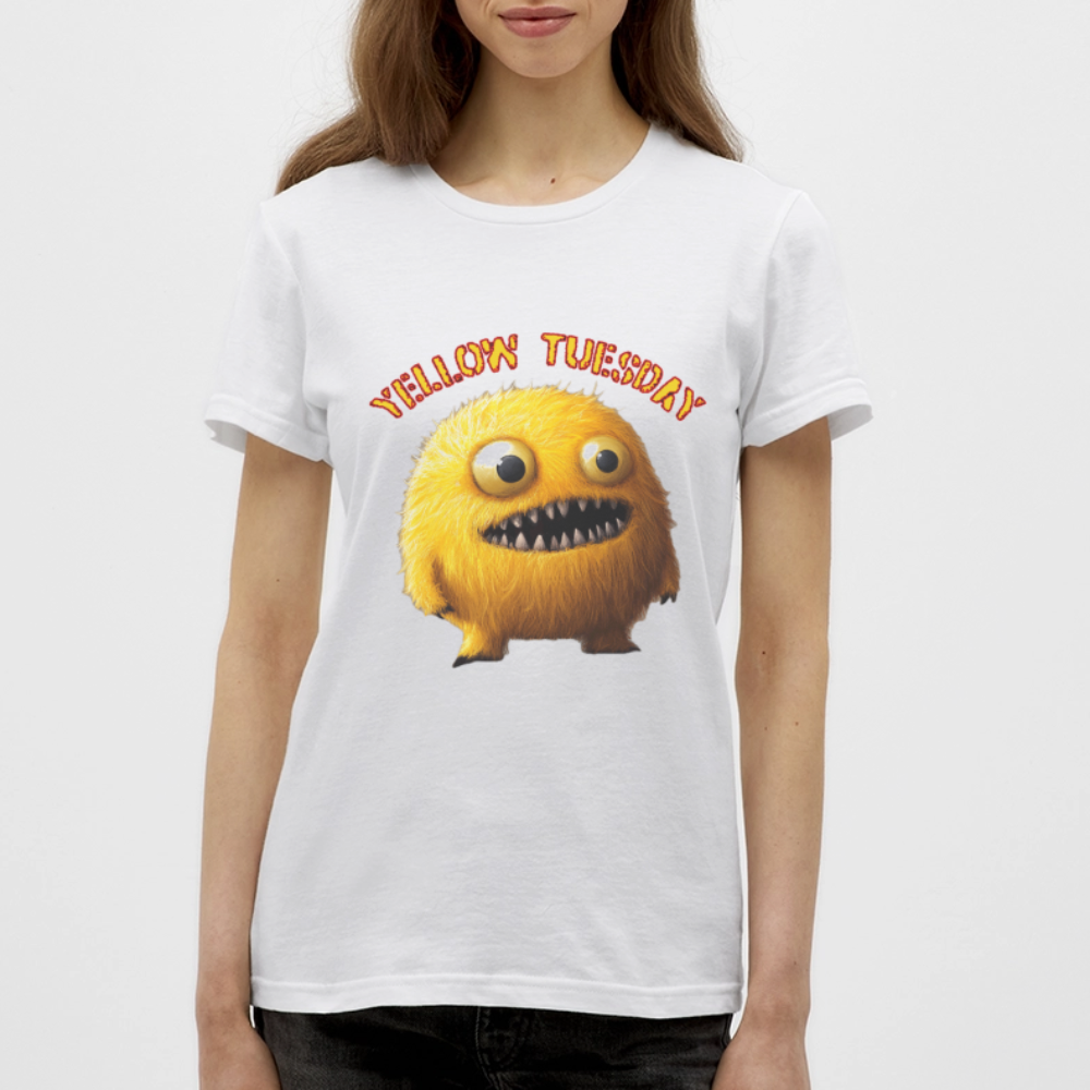 Yellow Tuesday – Funky, Not Blue, T-shirt dam - vit