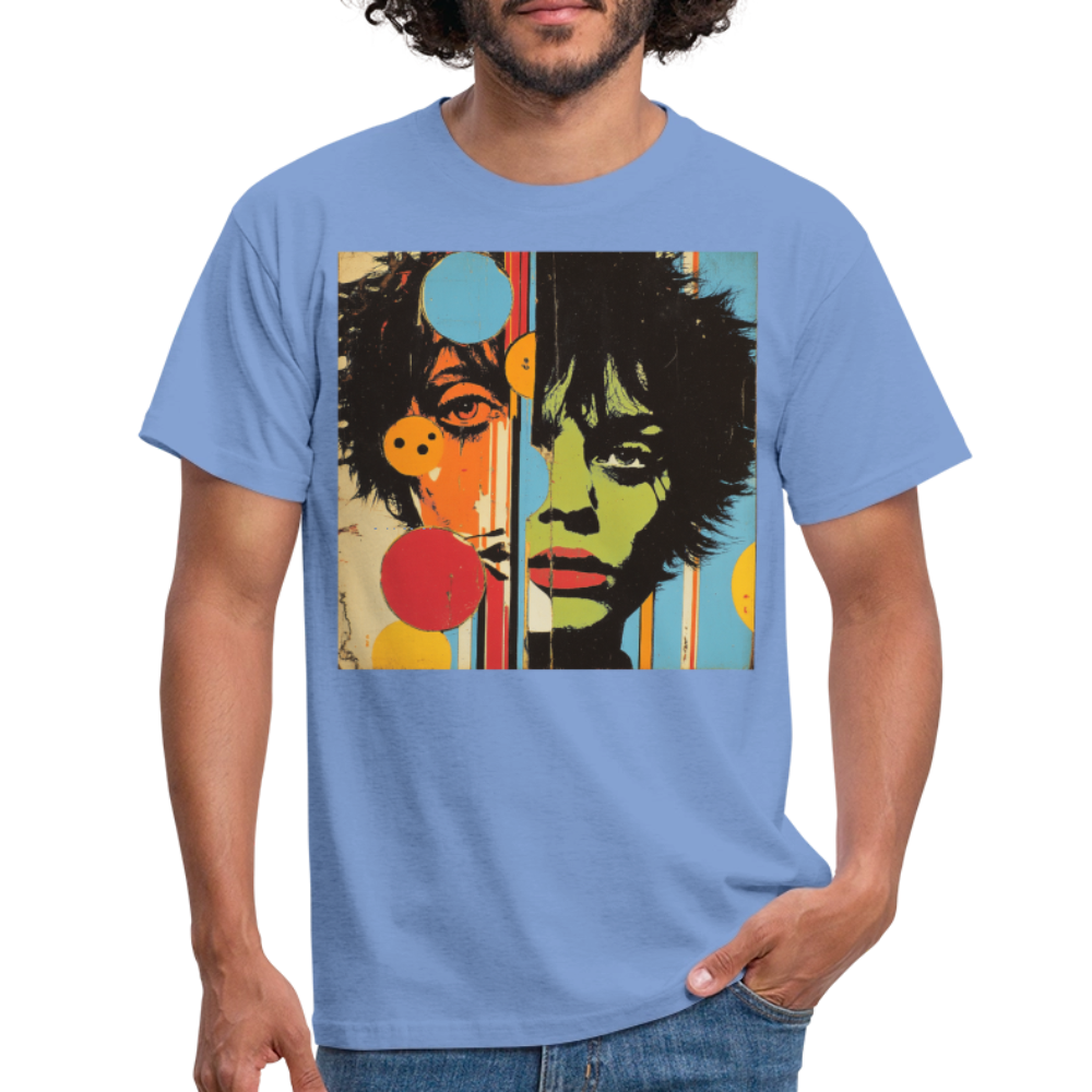 Split Faces, T-shirt herr - carolina blue